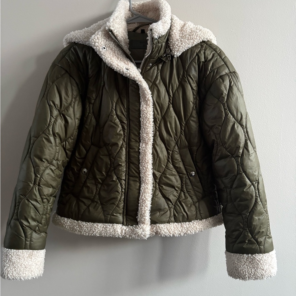 Blank NYC Olive Quilted Jacket, XS